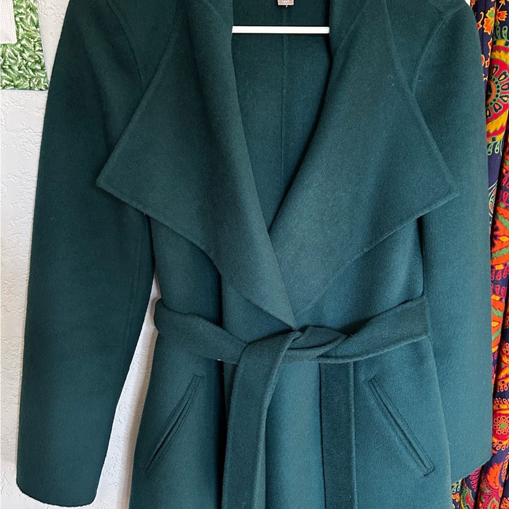 J. Jill Teal Belted Trench Coat